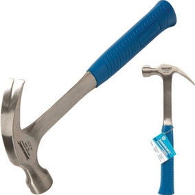 Silverline 16oz Solid Forged Claw Hammer Fibreglass Rubber Grip Handel