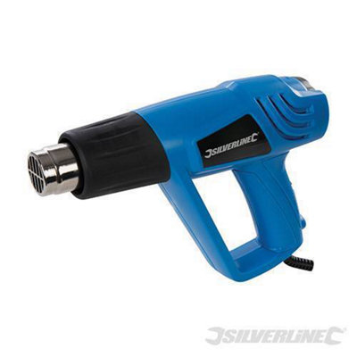 Silverline - 2000W Adjustable Heat Gun - 550C UK