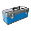SILVERLINE 23" STEEL BODY TOOL BOX CHEST BAG STORAGE & REMOVABLE TRAY 533427