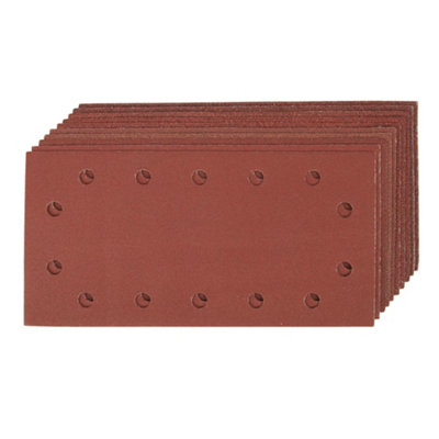 Silverline (538991) Hook & Loop 1/2 Sheets Punched 10pce 2 x 60 3 x 80 120