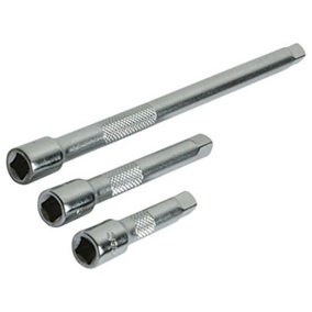 Silverline 598440 Chrome Plated Extension Bar Set, 1/4"