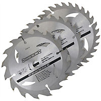 Silverline (704410) 135mm TCT Circular Saw Blades 16T 24T 30T Pack of 3