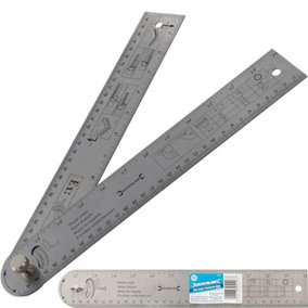 Silverline (783421) Easy Angle Protractor Rule 600mm