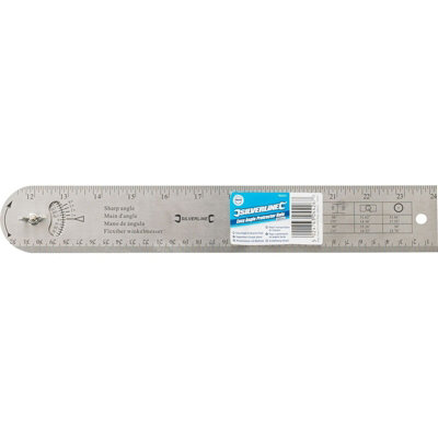 Silverline (783421) Easy Angle Protractor Rule 600mm