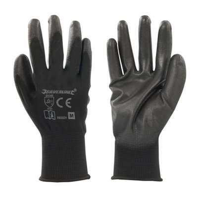 Silverline (885924) Black Palm Gloves M 9