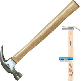 Silverline 8oz Hardwood Shaft Handel Claw Hammer Hardened Steel Head 225g