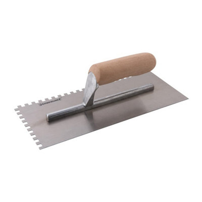 Silverline Adhesive Trowel Wood-Handle - 280 x 120mm - 6mm Teeth