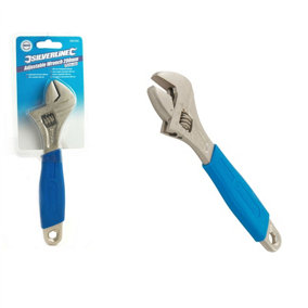 Silverline Adjustable Spanner Wrench Soft Grip Handle 200mm