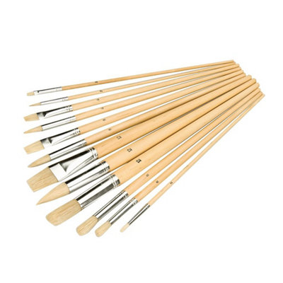Silverline - Artists Paint Brush Set 12pce - Mixed Tips