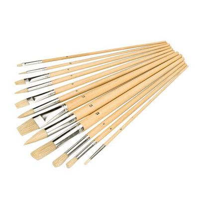 Silverline - Artists Paint Brush Set 12pce - Mixed Tips