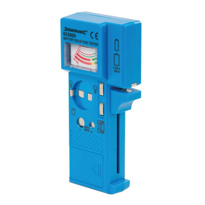 Silverline Battery, Bulb & Fuse Tester - 1.5V - 9V
