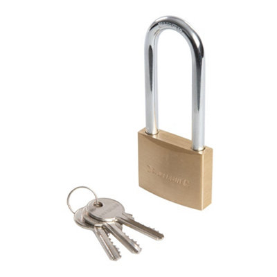 Silverline - Brass Padlock Long Shackle - 50mm