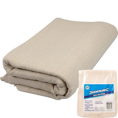 Silverline - Cotton Fibre Stairs Dust Sheet - 7.2 x 0.9m (23.6' x 3') Approx