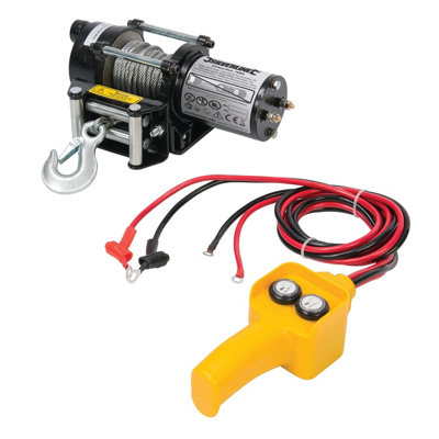 Silverline DIY 12V Electric Winch - 900kg (2000lb)