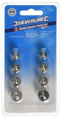 Silverline Dowel Centre Point Set 8pce - 6 - 12mm