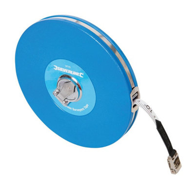 Silverline - Fibreglass Surveyors Tape - 50m / 165ft x 13mm | DIY at B&Q