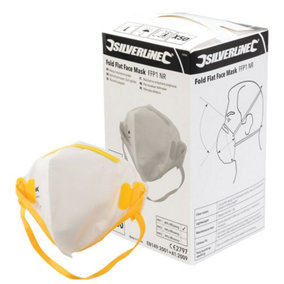 Silverline - Fold Flat Face Mask FFP1 NR Display Box 50pk - FFP1 NR