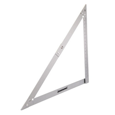 Silverline Folding Measuring Square Silver (600mm)