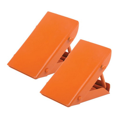 Silverline Folding Steel Wheel Chocks - Pair