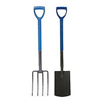 Silverline Garden Digging Fork & Spade Set 1000mm