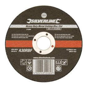 Silverline - Heavy Duty Metal Cutting Disc Flat - 125 x 3 x 22.23mm