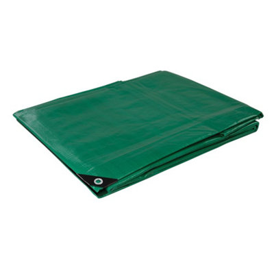 Silverline - Heavy Duty Tarpaulin - Cut 3 x 4m / Actual 2.85 x 3.9m