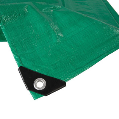 Silverline - Heavy Duty Tarpaulin - Cut 3 x 4m / Actual 2.85 x 3.9m - 3