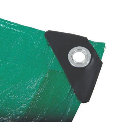 Silverline - Heavy Duty Tarpaulin - Cut 3 x 4m / Actual 2.85 x 3.9m - 4