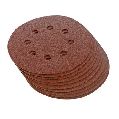 Silverline - Hook & Loop Discs Punched 125mm 10pk - 125mm 60 Grit | DIY ...