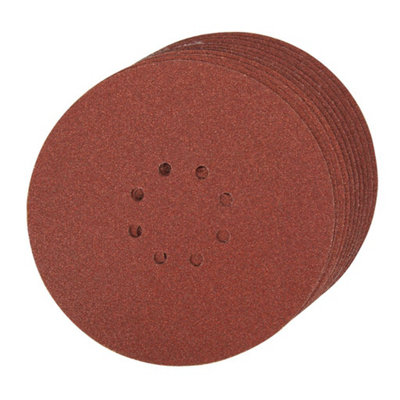 Silverline - Hook & Loop Discs Punched 225mm 10pk - 225mm 60 Grit