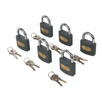 Silverline - Iron Padlock Keyed Alike 6pk - 50mm