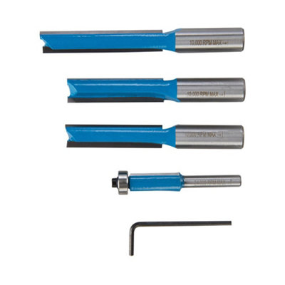 Silverline - Kitchen Router Bit Set 4pce - 1/2" / 1/4"