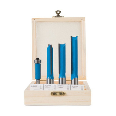 Silverline - Kitchen Router Bit Set 4pce - 1/2" / 1/4" - 3