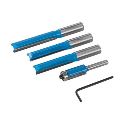 Silverline - Kitchen Router Bit Set 4pce - 1/2" / 1/4" - 4