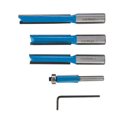 Silverline - Kitchen Router Bit Set 4pce - 1/2" / 1/4" - 5