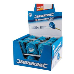 Silverline Measure Mate Tape Display Box - 30pce 5m / 16ft x 19mm