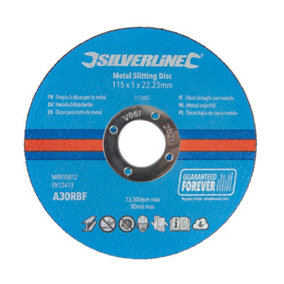 Silverline - Metal Slitting Discs 10pk - 115 x 1 x 22.23mm