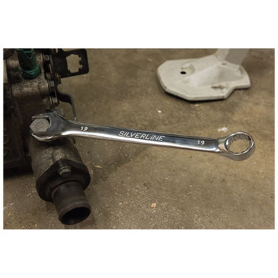 Silverline Polished Spanner Combination Fixed Head Wrench Metric 6mm - 32mm