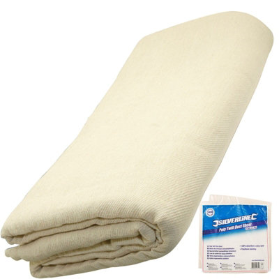 Silverline - Poly Twill Dust Sheet - 3.6 x 2.7m (12' x 9') Approx