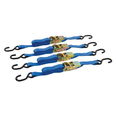 Silverline Ratchet Tie Down Strap S-Hook 4Pce Price Comparisons | Compare The Build