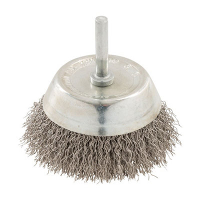 Silverline - Rotary Stainless Steel Wire Cup Brush - 75mm | DIY at B&Q