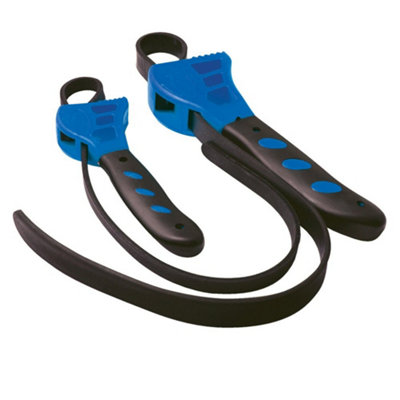 Silverline Rubber Strap Wrenches Set 2pce - 500 & 600mm