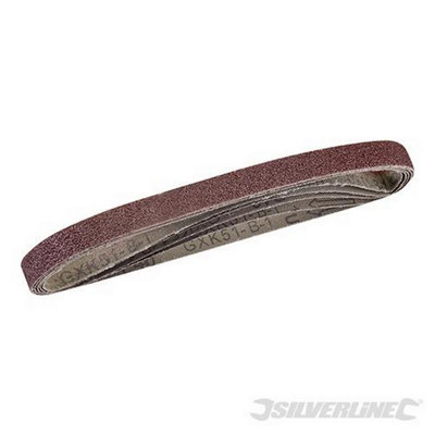 Silverline - Sanding Belts 13 x 457mm 5pk - 80 Grit