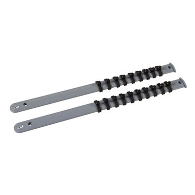 Silverline - Socket Storage Rail Set 2pce - 1/4" | DIY At B&Q