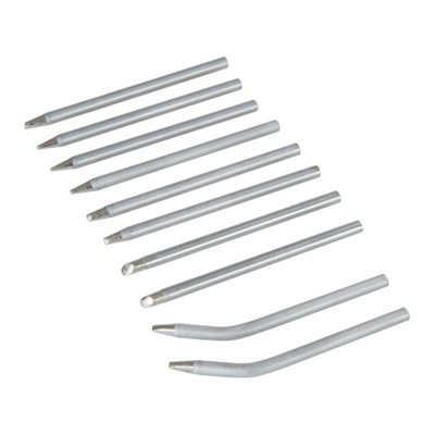 Silverline - Soldering Iron Tips Set 10pce - 15 & 25W