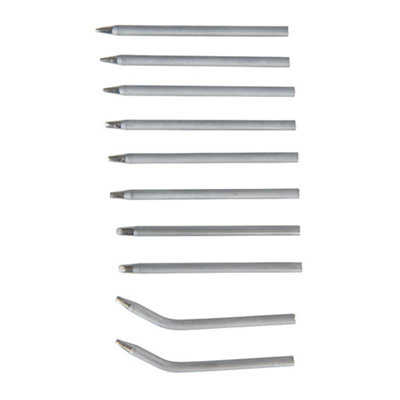 Silverline Set 4 Punte Per Saldatore – Punta Piegata, A Taglio, Appuntita E A Scalpello – Diametro 5.8 Mm
