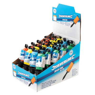 Silverline Spooled Brick Line Display Box 24pce - 100m
