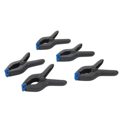Silverline Spring Clamp (Pack of 5) Grey/Blue (100mm)