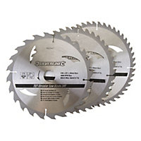 Silverline - TCT Circular Saw Blades 24, 40, 48T 3pk - 230 x 30 - 25, 20, 16mm Rings