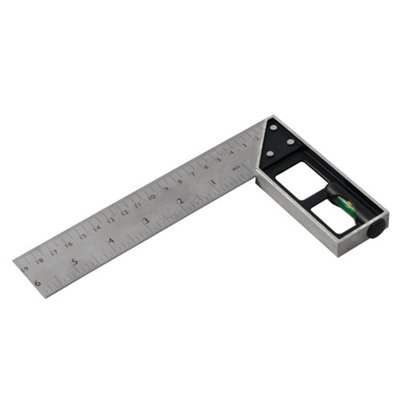 Silverline - Tri & Mitre Square with Spirit Level - 150mm